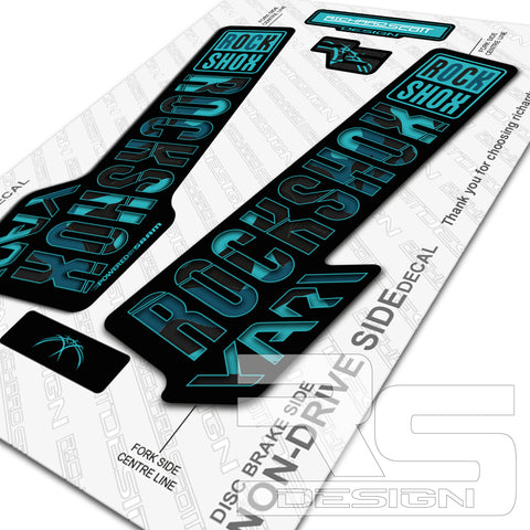 ROCKSHOX YARI YETI CAMO DECALS