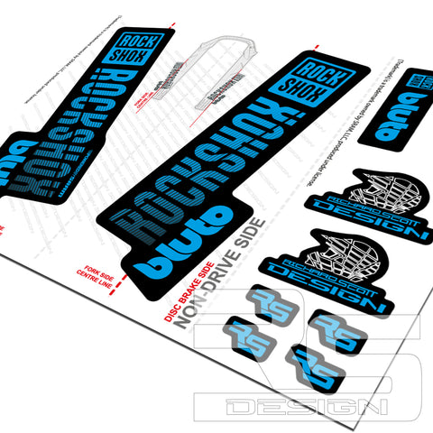 ROCKSHOX BLUTO 'ONE' DECALS