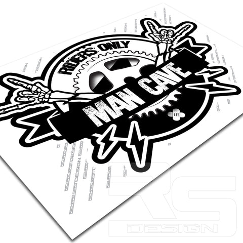 A4 MAN CAVE STICKER