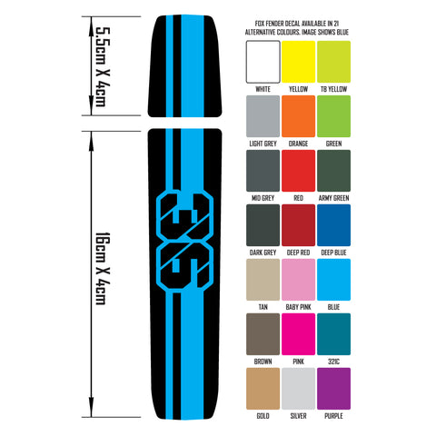 36 FENDER DECAL STRIPES