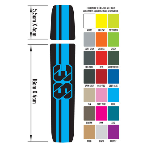 38 FENDER DECAL STRIPES