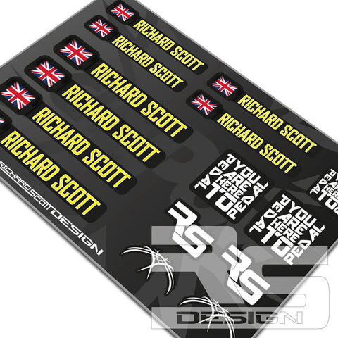 RIDER I.D DECAL SHEET D
