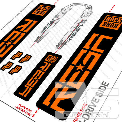 Adesivi Sticker Fork Rock Shox Reba 2018 – Decalcomanie AM172 Per Forcella MTB