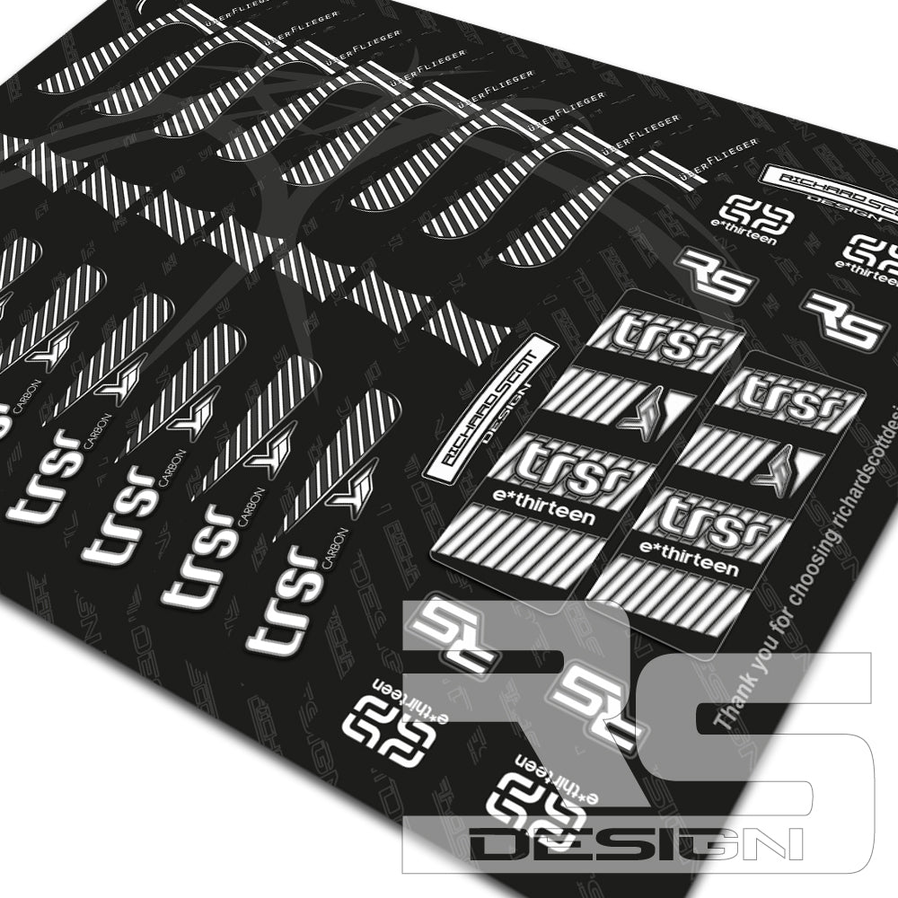 e-thirteen TRSr Carbon YT RIM AND HUB DECAL KIT – Richard Scott Design